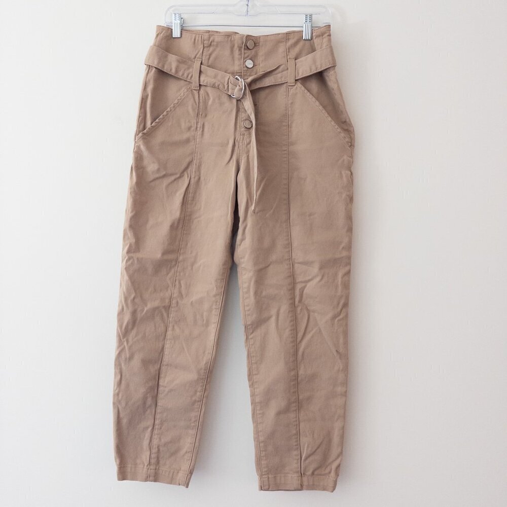 $340 Joe's Women's Beige High Waist Crop Stretch Casual Trousers Pants Size 28 - Picture 4 of 10